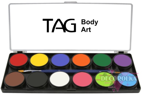 Paleta farb do malowania twarzy Tag Body Art Regular Palette 12 x 10g