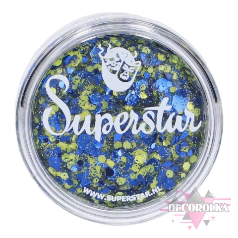 Brokat w kremie  Superstar Chunky Glitter Cream Blue & Yellow