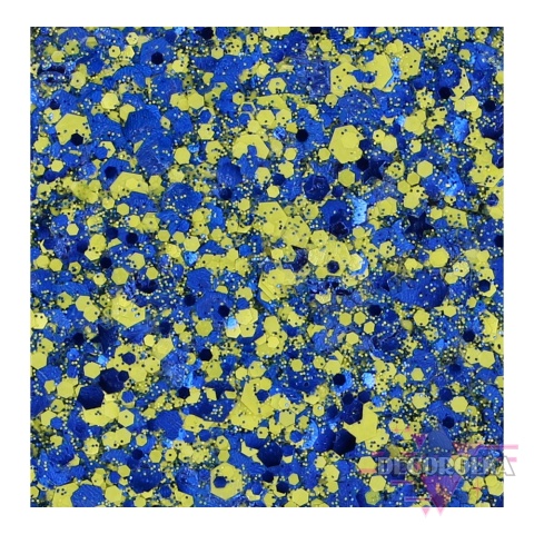 Brokat w kremie  Superstar Chunky Glitter Cream Blue & Yellow