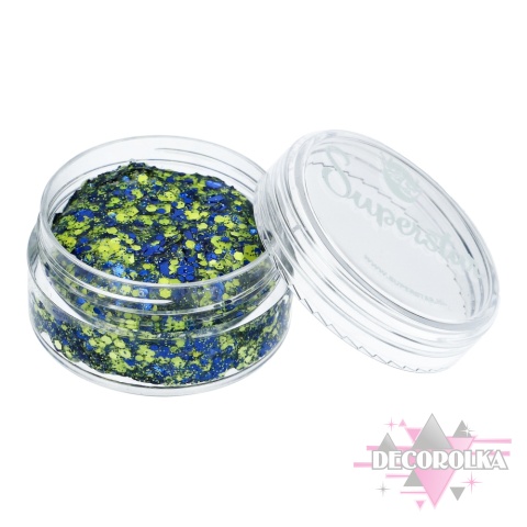 Brokat w kremie  Superstar Chunky Glitter Cream Blue & Yellow
