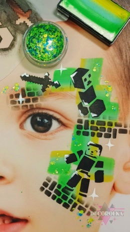 Szablon do malowania twarzy areografu CUTE STENCILS CS-2