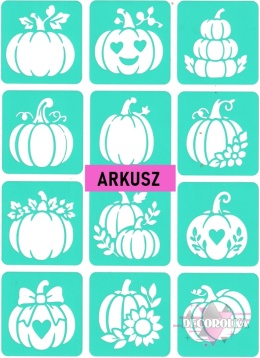Szablony do tatuaży brokatowych DYNIE ARKUSZ