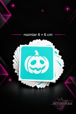 Zestaw 50 szablonów do tatuaży brokatowych HALLOWEEN