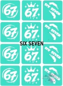 Szablony do tatuaży brokatowych SIX SEVEN