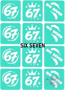 Szablony do tatuaży brokatowych SIX SEVEN
