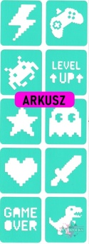 Szablony do tatuaży brokatowych MINI PIXEL ARKUSZ