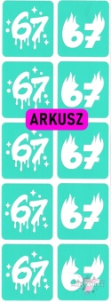 Szablony do tatuaży brokatowych MINI 67 ARKUSZ