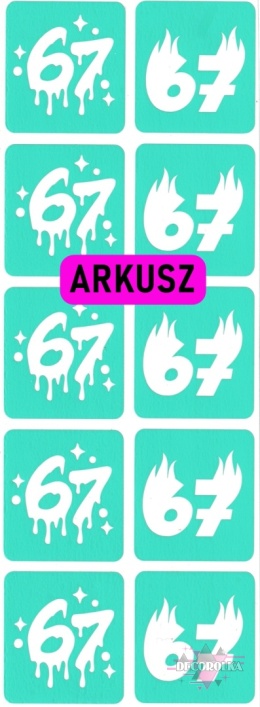 Szablony do tatuaży brokatowych MINI 67 ARKUSZ