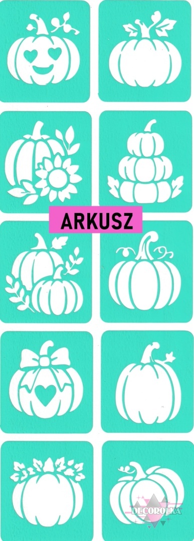 Szablony do tatuaży brokatowych MINI DYNIE ARKUSZ
