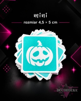 Zestaw 50 szablonów do tatuaży brokatowych MINI HALLOWEEN