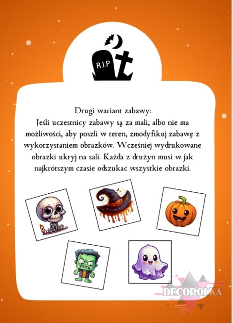Zabawy na Halloween dla dzieci – 25 pomysłów + karty pracy do druku | E-book