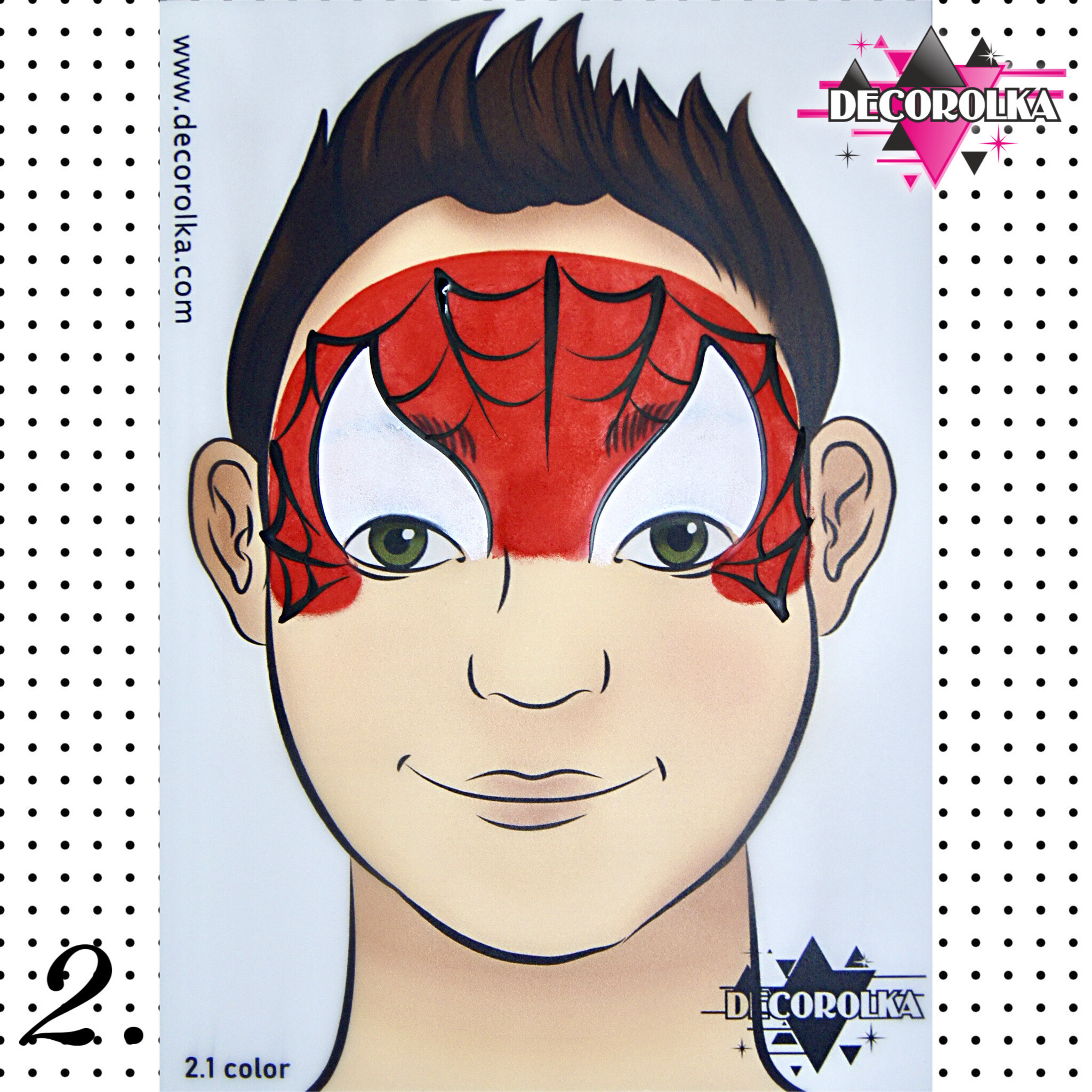 spiderman malowanie twarzy