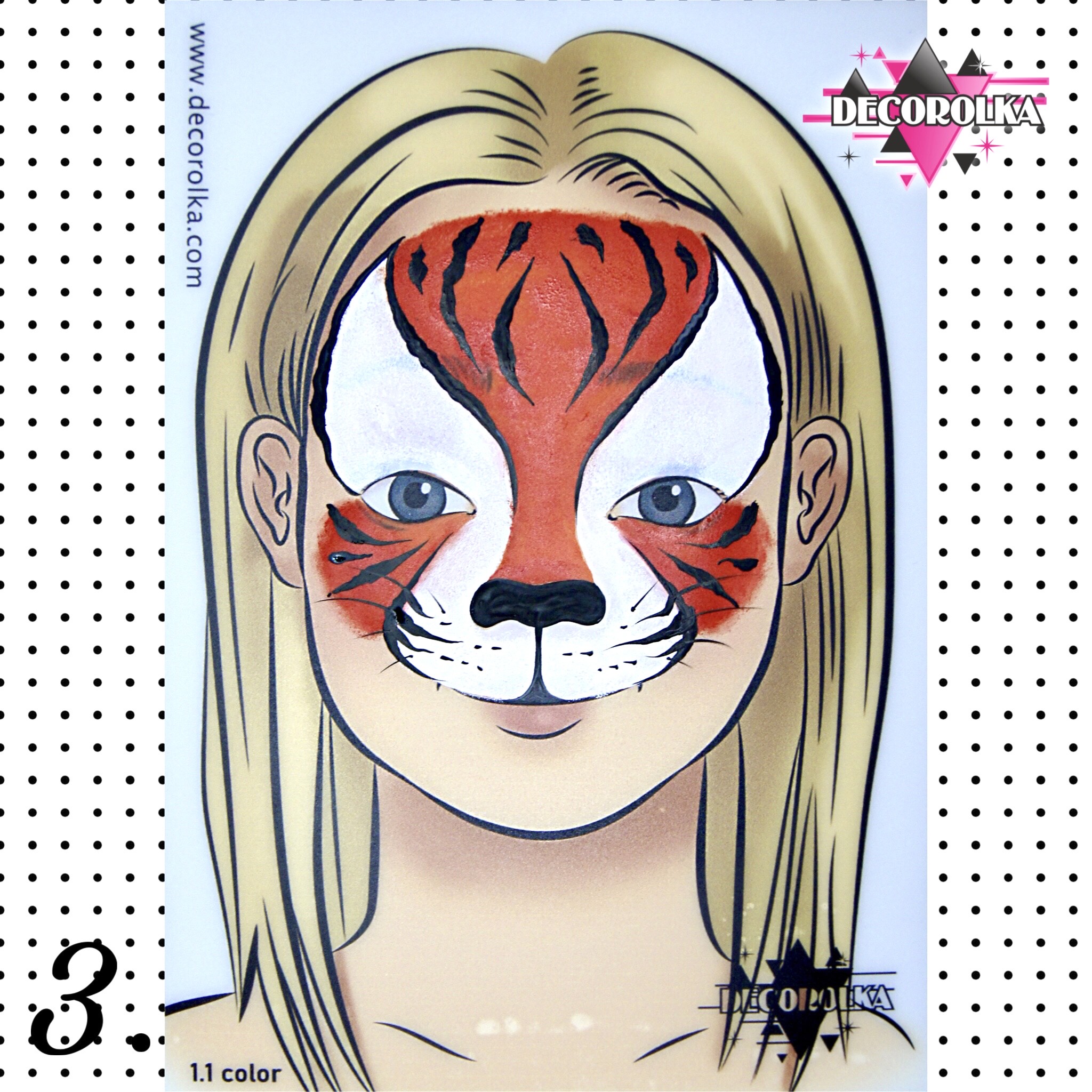 tygrys malowanie twarzy