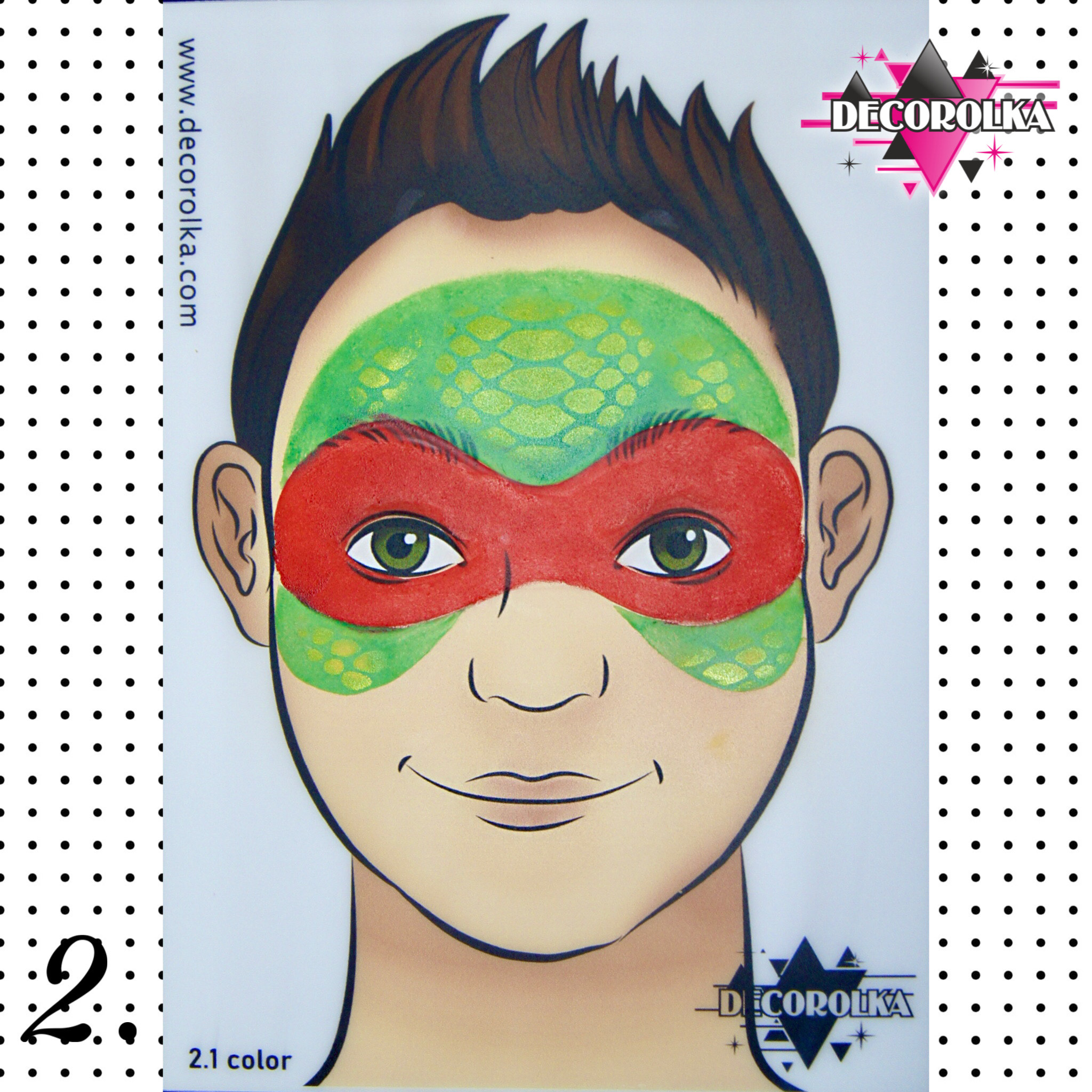 żółw ninja malowanie twarzy